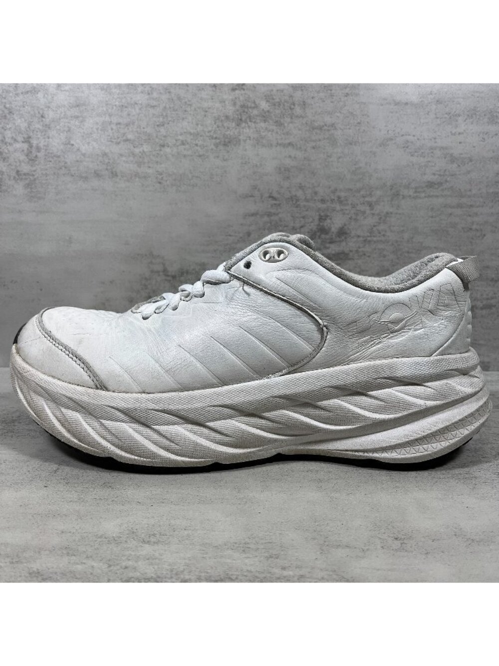 Hoka One One Bondi SR Slip Resistant Leather Shoes - Women's Size 8.5 - White